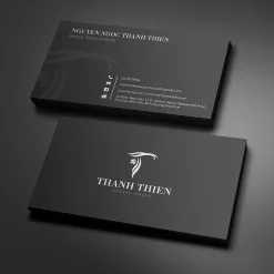 Danh thiếp in trên giấy đen