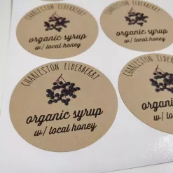 Decal giấy Kraft hình dạng tròn - vuông - bo góc