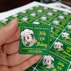 Decal PVC sữa - dạng tròn - vuông - bo góc