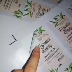 Decal PVC sữa - dạng chữ nhật - oval - bo goc